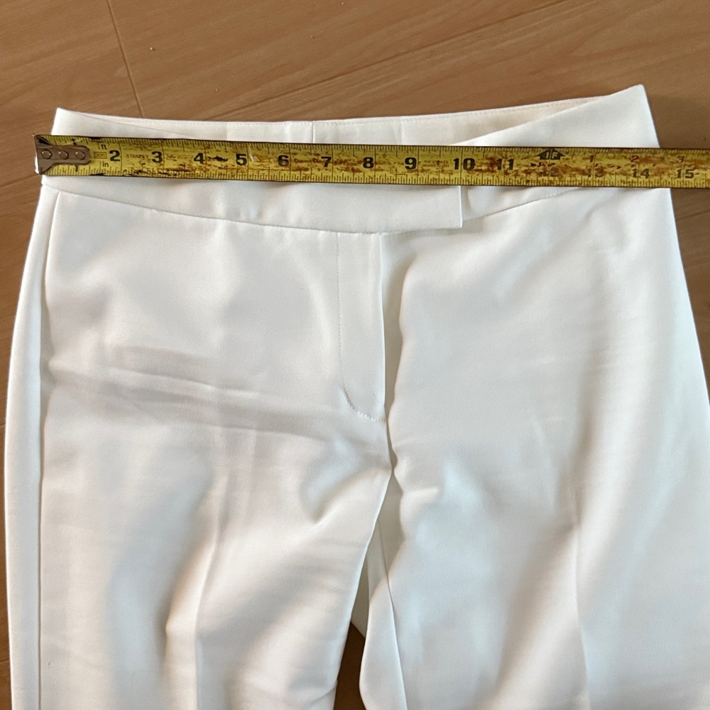 ANTONIO MELANI WHITE MAXINE FIT FLARED SHABBY CHIC DRESS PANTS SZ 2 BUSINESSWEAR - Picture 5 of 15